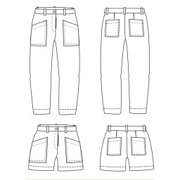 Patron pantalon - short Femme Berlin by Ikatee du 32 au 52