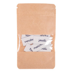 Lot de 7 étiquettes tissées - Semainier - Ikatee