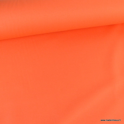 Tissu gabardine de coton coloris Orange Tangerine - oeko tex