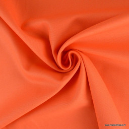 Tissu gabardine de coton coloris Orange Tangerine - oeko tex