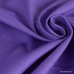 Tissu gabardine de coton coloris Violet - oeko tex