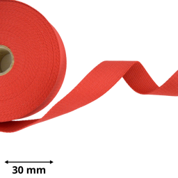 Sangle souple 30mm en coton - Rouge