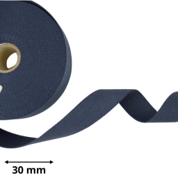 Sangle souple 30mm en coton - Bleu marine