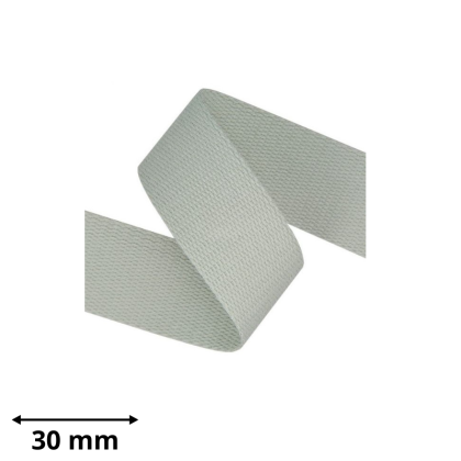 Sangle souple 30mm en coton - Gris clair