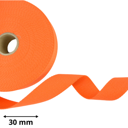 Sangle souple 30mm en coton - Orange