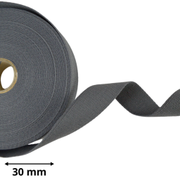Sangle souple 30mm en coton - Gris Anthracite