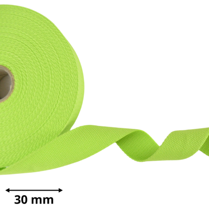 Sangle souple 30mm en coton - Vert anis