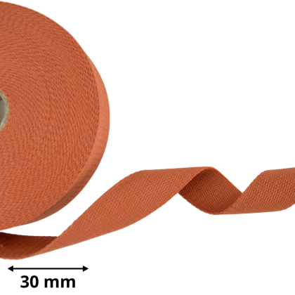 Sangle souple 30mm en coton - Terracotta