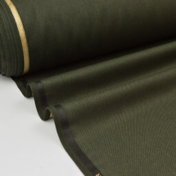 1 coupon de 65 cm Tissu gabardine costume et confection kaki - oeko tex