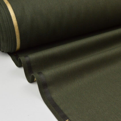 1 coupon de 65 cm Tissu gabardine costume et confection kaki - oeko tex
