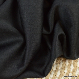 Tissu maille jersey interlock polyester noir