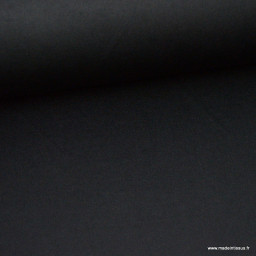 Tissu maille jersey interlock polyester noir