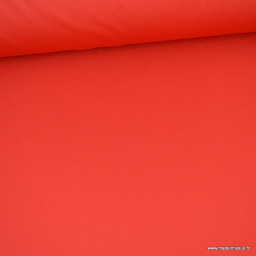 Tissu maille jersey interlock polyester rouge