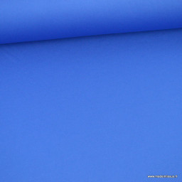 Tissu maille jersey interlock polyester bleu