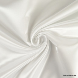 1 coupon  de 41 cm Tissu Satin Biba uni Blanc - premier prix