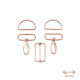 Set d'accessoires pour sac - 40mm - Rose doré