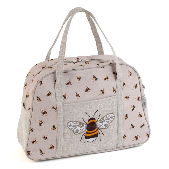 Sac de transport pour machine à coudre - Motif abeilles brodées