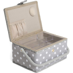 Boîte à Couture En Osier Tressé Main – Panier De Rangement Pour Fil, Aiguilles Et Accessoires