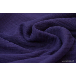 Double gaze coton violet x50cm