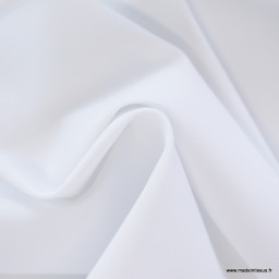 Tissu pour pantalon d'équitation maille stretch blanc.