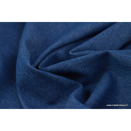 Tissu jean stretch coloris bleu denim