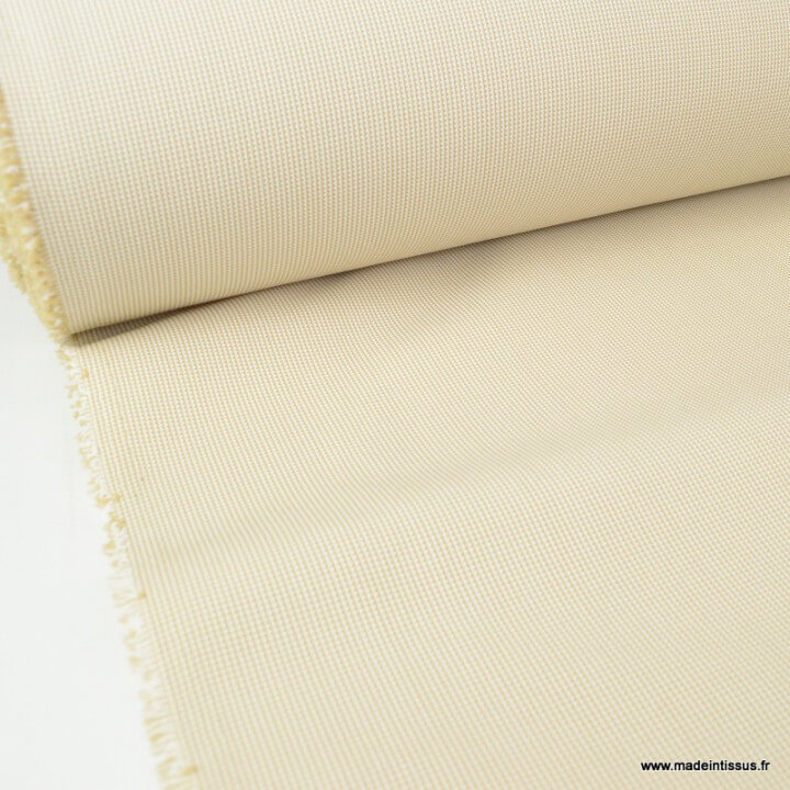 Tissu extérieur polypro fantaisie Blanc & Beige