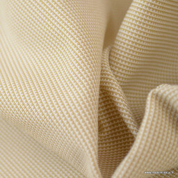Tissu extérieur polypro fantaisie Blanc & Beige