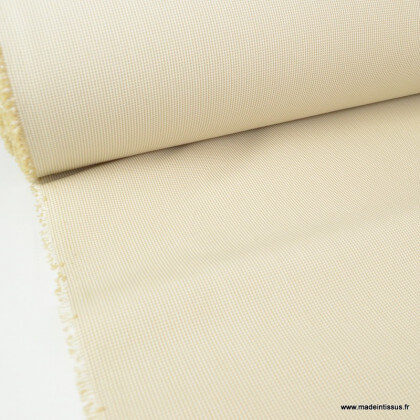 Tissu extérieur polypro fantaisie Blanc & Beige