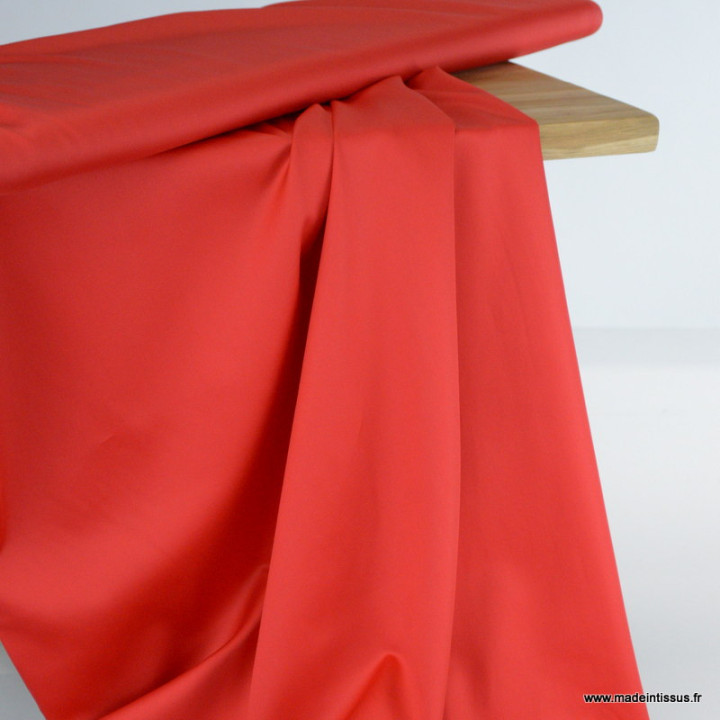 Tissu Satin de coton - Rouge