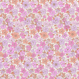 Tissu Liberty Organic Betty Bea fleurs Lilas - oeko tex