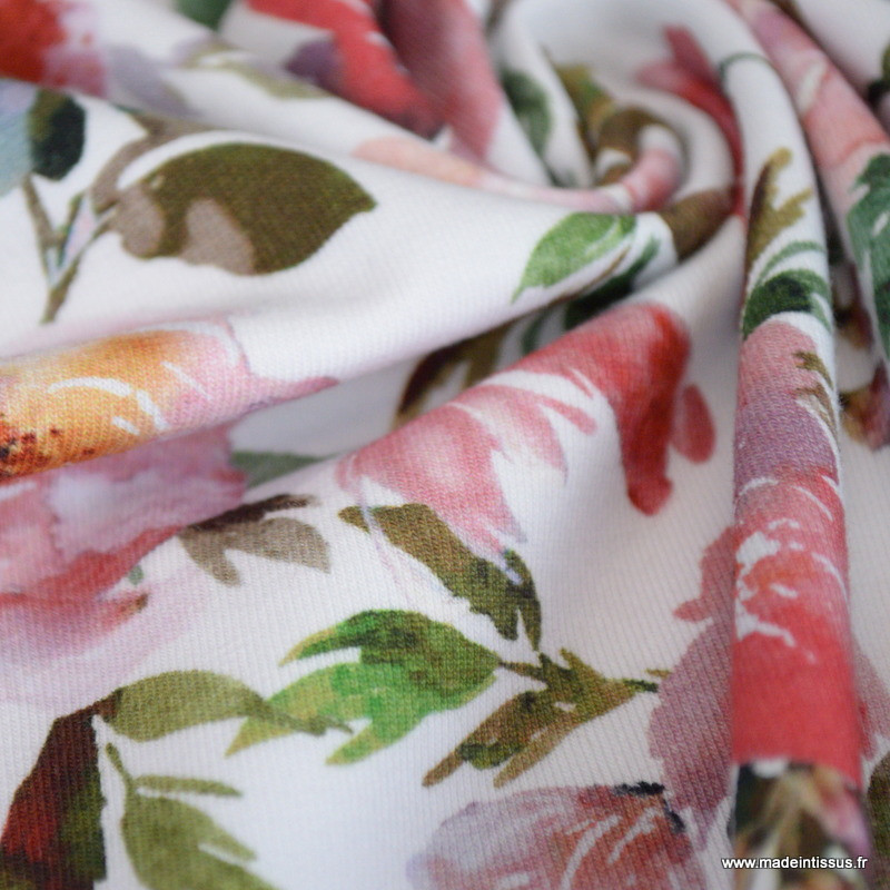 Coupon De Tissu Jersey Viscose/élasthanne Rose à Pois Blancs - 140cm X 50cm - Lot De 10