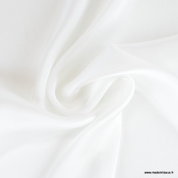 Tissu Satin de Soie - Blanc