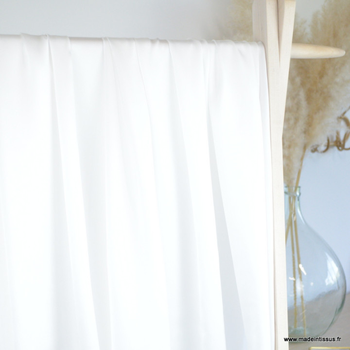 Tissu Satin de Soie - Blanc