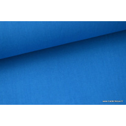 Tissu cretonne coton Bleu Petrole  par 50cm