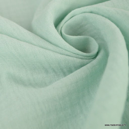 Tissu Double gaze coton Coloris Menthe clair - OEKO TEX