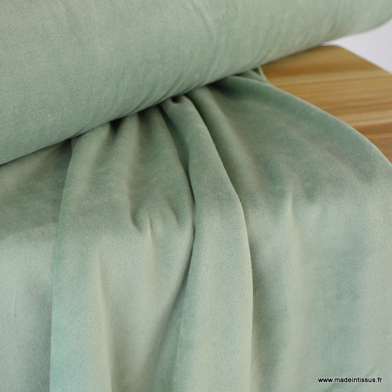 Tissu Velours Ras Pyjamas Nicky Vert C ladon
