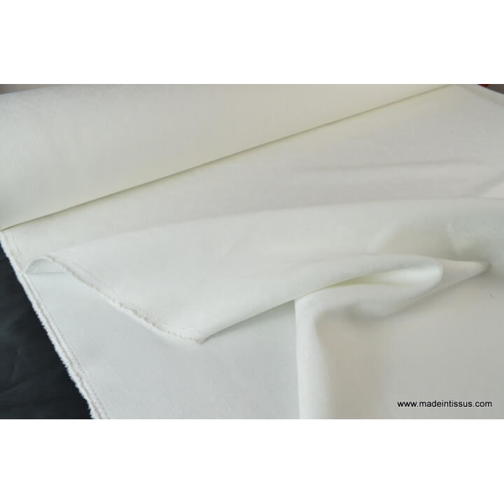 Tissu Extérieur Blanc Chiné Traité Anti Taches 160Cm - Mercerine