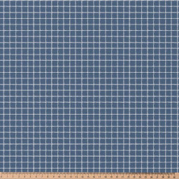 Tissu coton Jules à carreaux coloris bleu et blanc - OEKO TEX