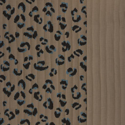 Tissu Matelassé vertical Fauve - Léopard Taupe - oeko tex