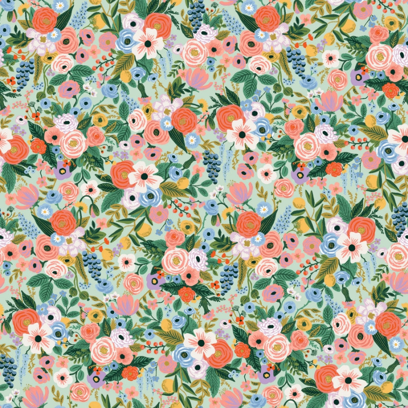 Tissu à Motifs Fleurs - Coupon 48 X 48 Cm, Fibre Synthétique, Pour Artisanat Et Patchwork