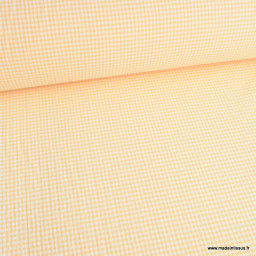Tissu seersucker Vichy jaune et blanc - oeko tex