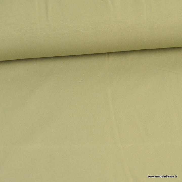 Tissu jersey kaki clair - Oeko tex
