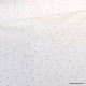 Tissu demi natté de Noël Pimiz motif pois dorés fond Blanc - OEKO TEX