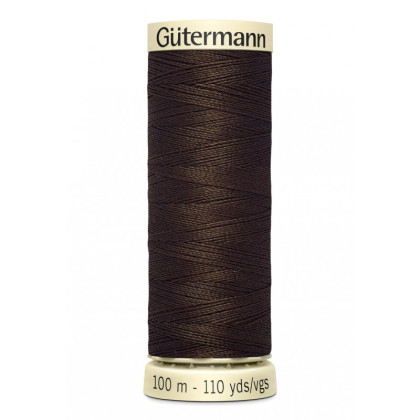 Bobine de Fil pour tout coudre Gutermann 100 m - N°406 marron