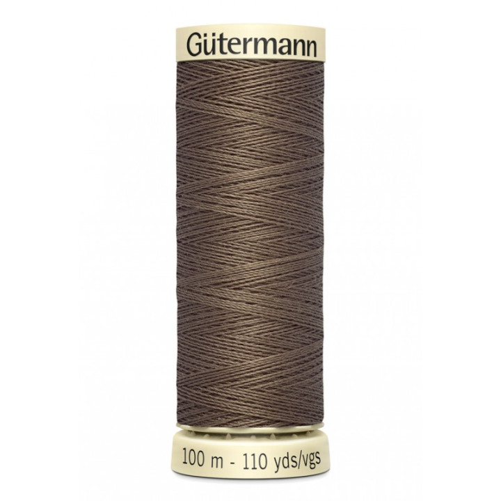Bobine de Fil pour tout coudre Gutermann 100 m - N°209 marron