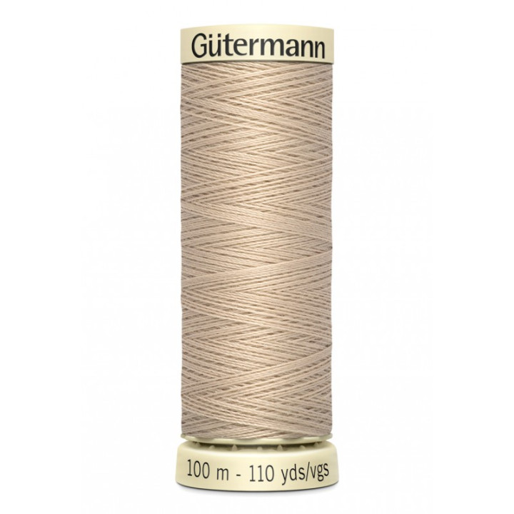 Bobine de Fil pour tout coudre Gutermann 100 m - N°198 crème