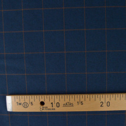 Tissu à carreaux Bleu marine et camel