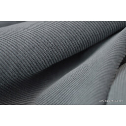 Tissu velours côtelé coton gris x50cm