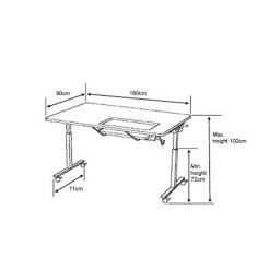 Table de couture ajustable Blanche