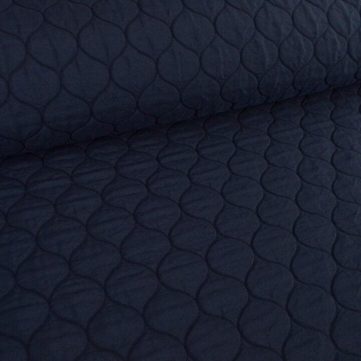 Tissu matelassé losange Silvio coloris bleu marine